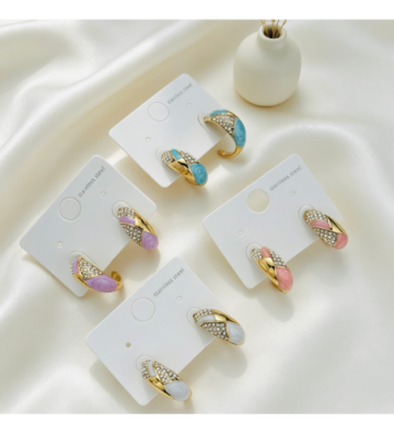 Pendientes acero Dorado y...