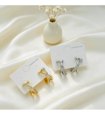Pendientes acero Dorado...