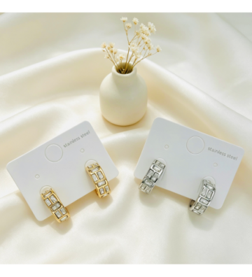 Pendientes acero Plateado...