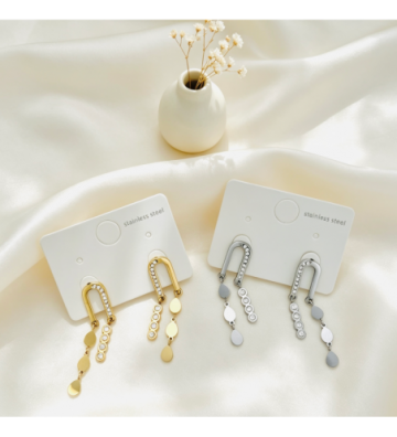 Pendientes acero Dorado...
