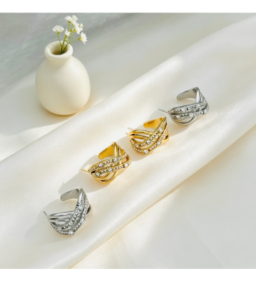 Pendientes acero Plateado...