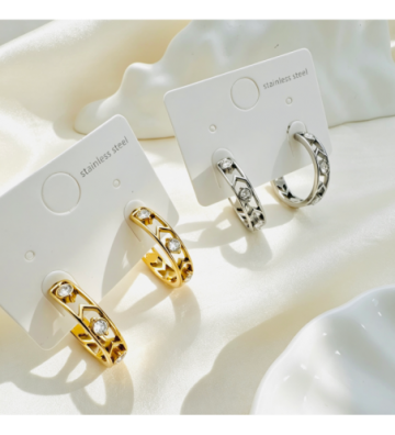 Pendientes acero Plateado...