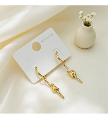 Pendientes acero Dorado...