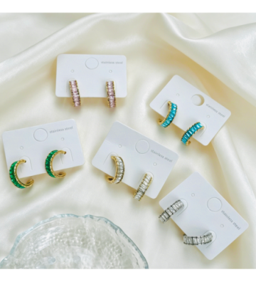 Pendientes acero Dorado y...