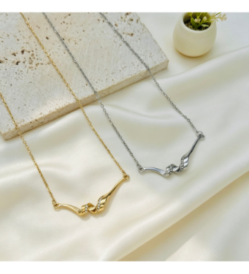 Collares acero Plateado...