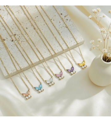 Collares acero Dorado y...