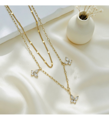 Collares acero Dorado...
