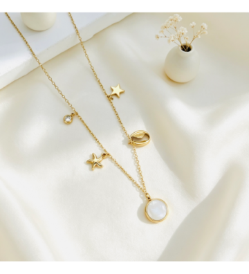 Collares acero Dorado...
