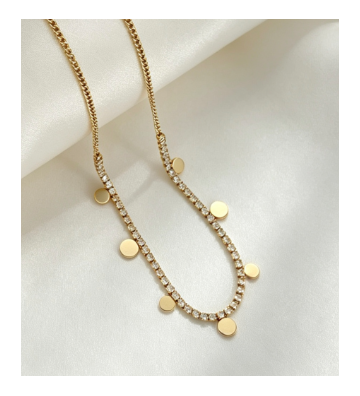 Collares acero Dorado...