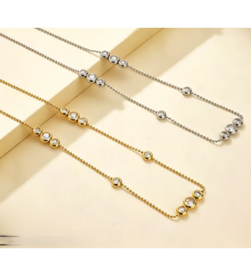 Collares acero Dorado...