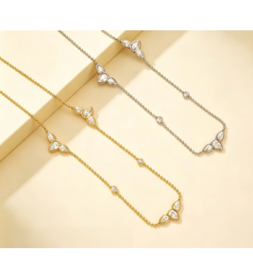 Collares acero Dorado...