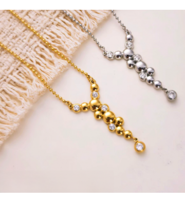 Collares acero Plateado...