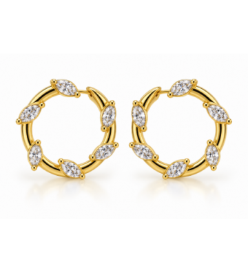 Pendientes acero Dorado...