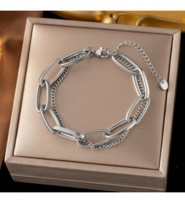 Pulseras brazaletes acero...