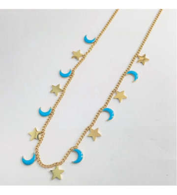 Collares acero Dorado...