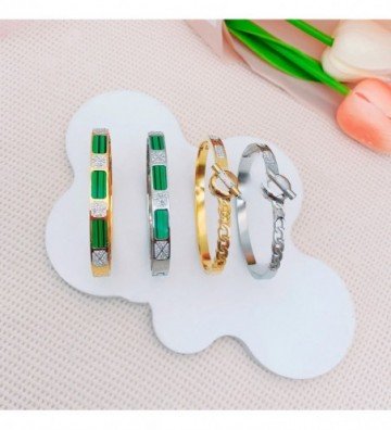 Pulseras brazaletes acero...