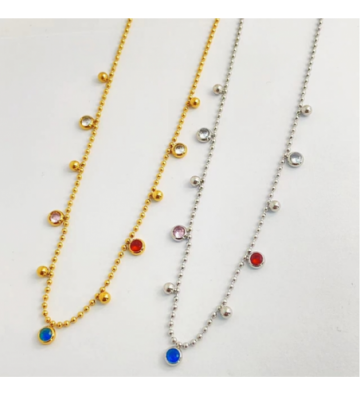 Collares acero Plata...